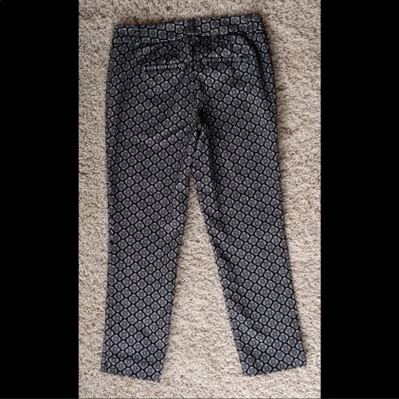 WHBM Silver Black Pattern Slim Ankle Pant 00S - Picture 3 of 8